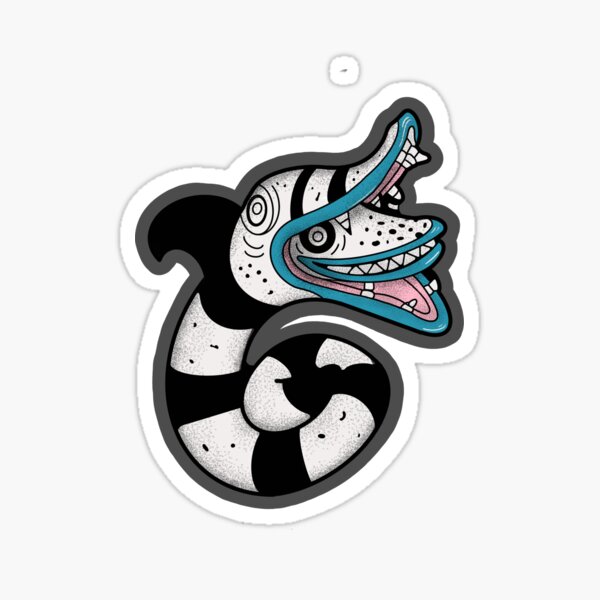 Beetlejuice Sandworm Illustration Sticker For Sale By Zegzula Redbubble