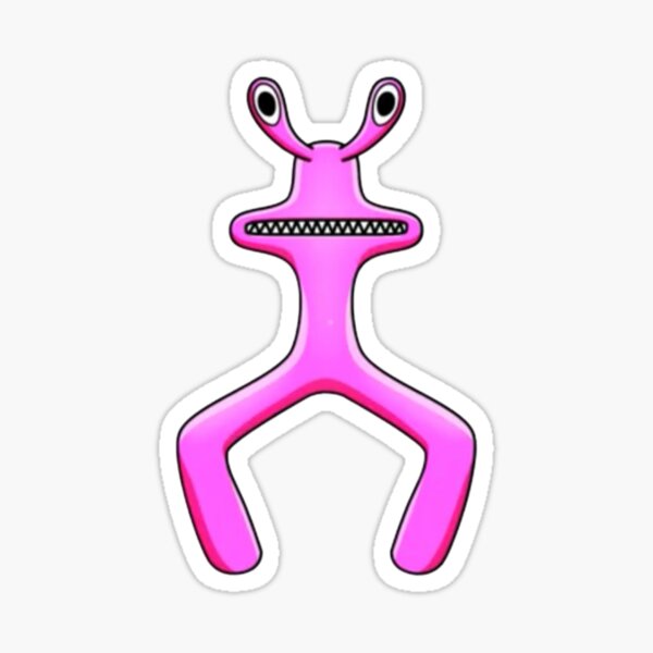 Pink Rainbow Friend Sticker for Sale by TheBullishRhino