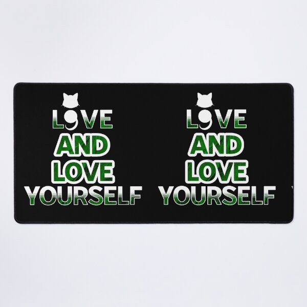 Item preview, Semicolon Cat (Live And Love Yourself) designed and sold by SimplyMe-Plus.