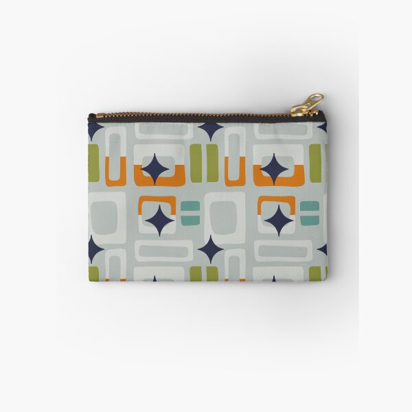 Item preview, Retro Core Aesthetic Geometric Rectangles And Cosmic Atomic Sparkle Stars Gray Teal designed and sold by scorpiolane.