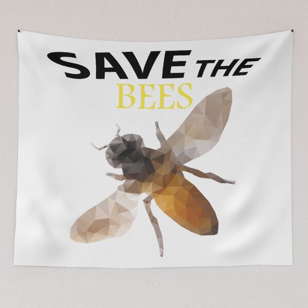 Item preview, Save the bees shits, save the bees phone cases, save the bees hats, save the bees shower curtain, save the bees backpack  designed and sold by Poussyarts.