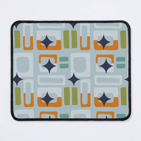 Item preview, Retro Core Aesthetic Geometric Rectangles And Cosmic Atomic Sparkle Stars Sky Blue designed and sold by scorpiolane.