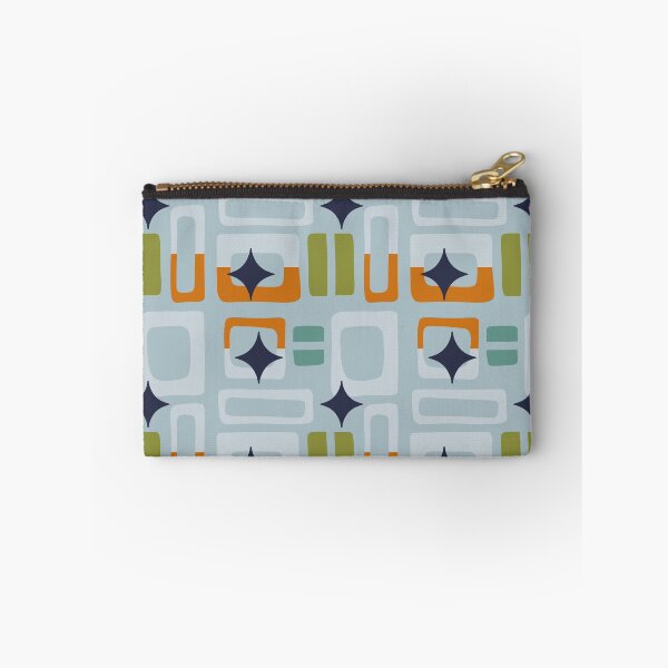 Item preview, Retro Core Aesthetic Geometric Rectangles And Cosmic Atomic Sparkle Stars Sky Blue designed and sold by scorpiolane.