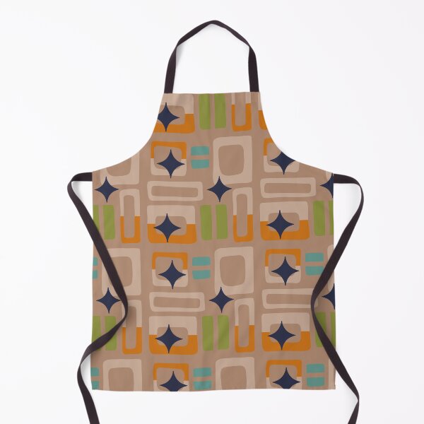 Item preview, Retro Core Aesthetic Geometric Rectangles And Cosmic Atomic Sparkle Stars Brown designed and sold by scorpiolane.