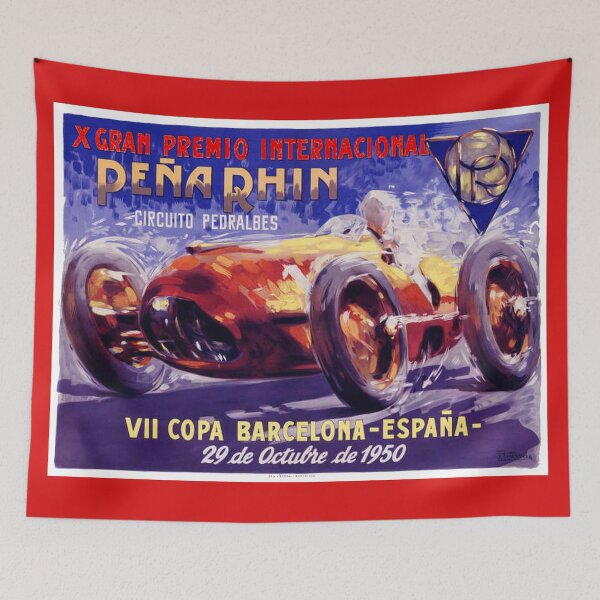 Item preview, PENA RHIN SPANISH : Vintage Auto Racing Advertising Print designed and sold by posterbobs.