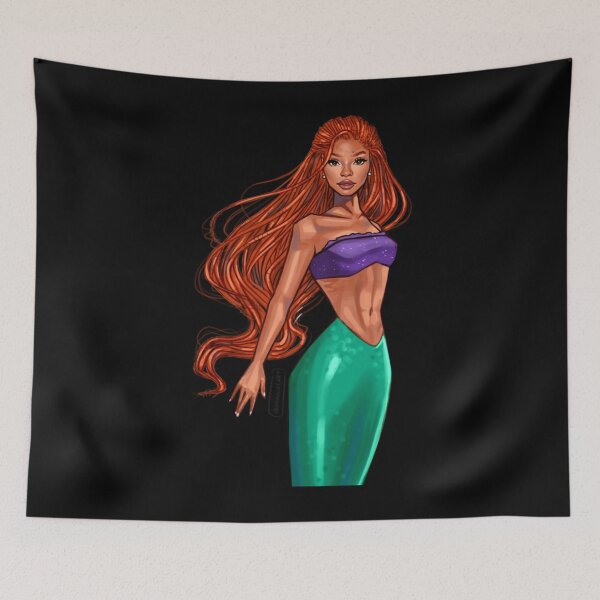 Item preview, Arial mermaid drawing illustration Hailey designed and sold by PATRICIADA.
