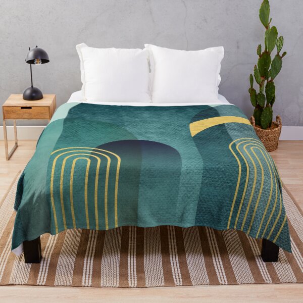 Item preview, Modern Mid Century Arches in Teal designed and sold by UrbanEpiphany.