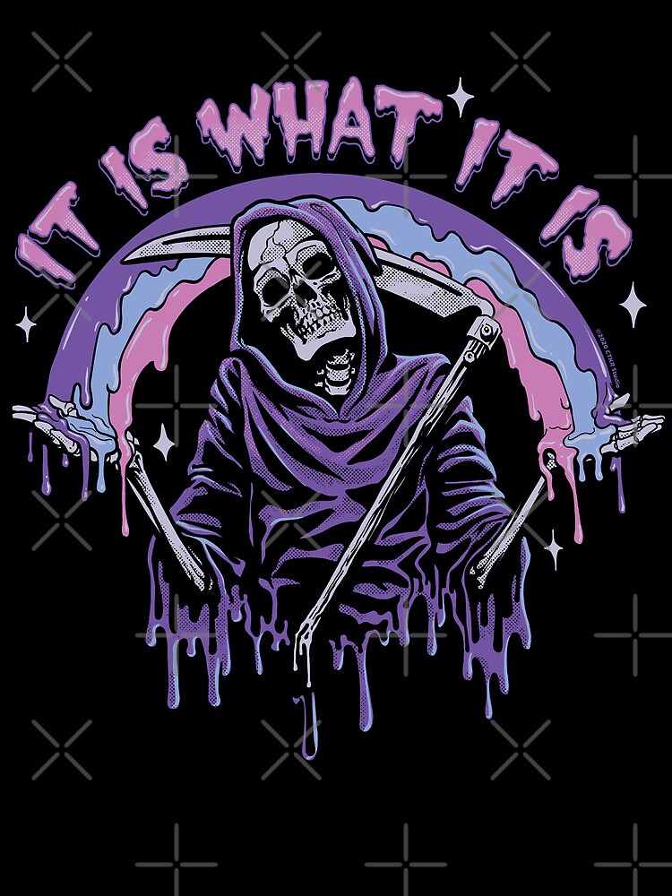 Death ~ It Is What It Is ~ Pastel Goth Grim Reaper Drip Drawstring Bag for  Sale by ctkrstudio