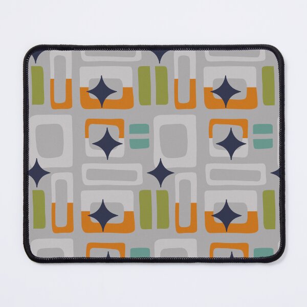 Item preview, Retro Core Aesthetic Geometric Rectangles And Cosmic Atomic Sparkle Stars Gray Taupe designed and sold by scorpiolane.
