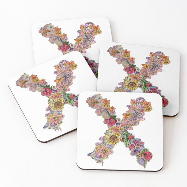 Item preview, X Letter Floral Initial designed and sold by Lenaartist.