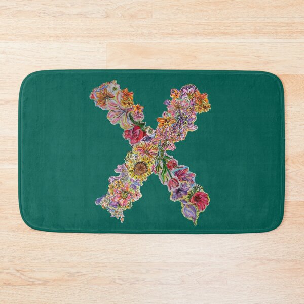 Item preview, X Letter Floral Initial designed and sold by Lenaartist.