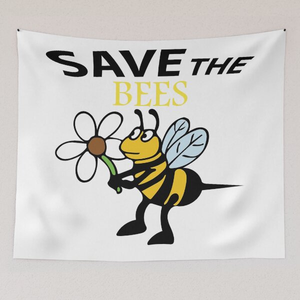 Item preview, Save the bees shits, save the bees phone cases, save the bees hats, save the bees shower curtain, save the bees backpack  designed and sold by Poussyarts.