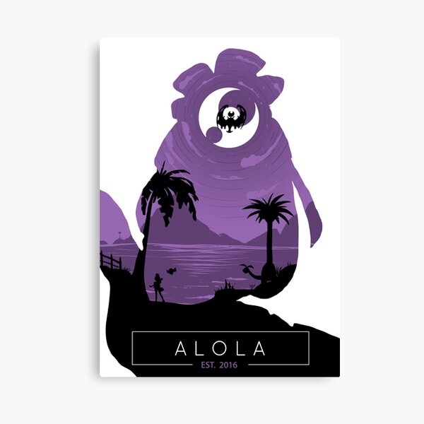 Alola Region - Mondversion. Leinwanddruck
