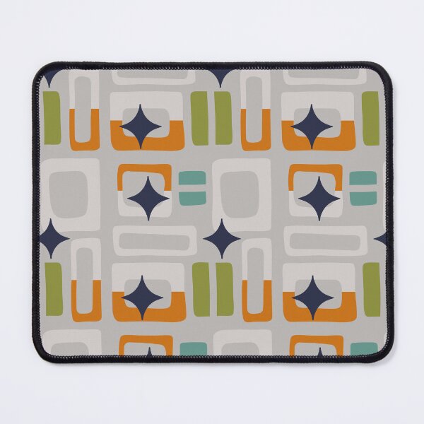 Item preview, Retro Core Aesthetic Geometric Rectangles And Cosmic Atomic Sparkle Stars Taupe designed and sold by scorpiolane.