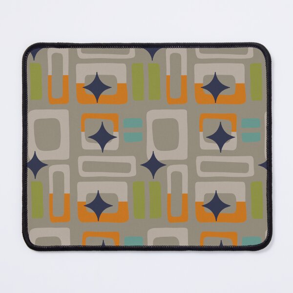 Item preview, Retro Core Aesthetic Geometric Rectangles And Cosmic Atomic Sparkle Stars Muted Green designed and sold by scorpiolane.