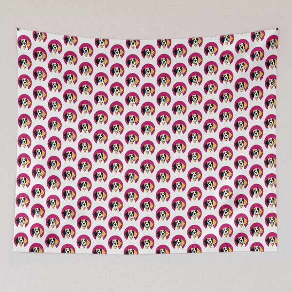 Item preview, Dog Portrait in Fuschia Background. designed and sold by Belartee.