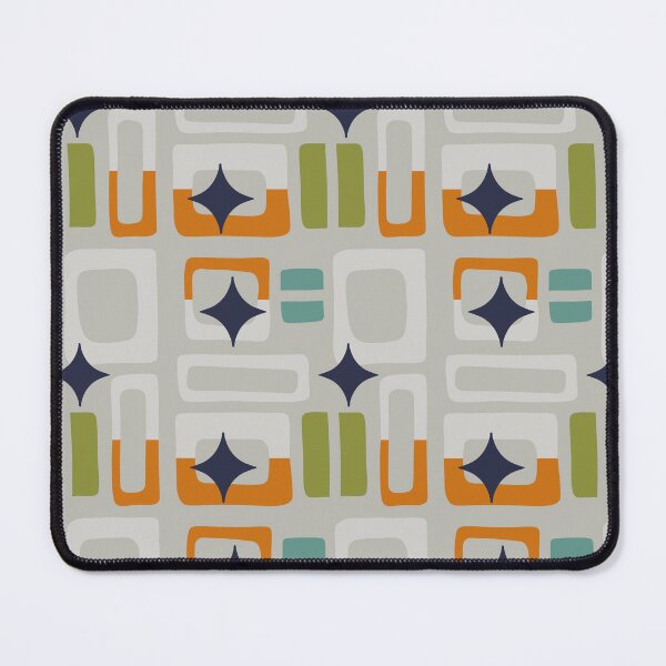 Item preview, Retro Core Aesthetic Geometric Rectangles And Cosmic Atomic Sparkle Stars Pale Green designed and sold by scorpiolane.