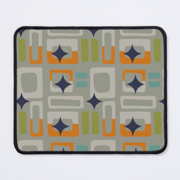 Item preview, Retro Core Aesthetic Geometric Rectangles And Cosmic Atomic Sparkle Stars Sage Green designed and sold by scorpiolane.