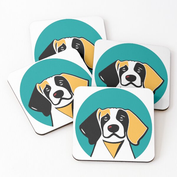 Item preview, Dog Portrait in Turquoise Background. designed and sold by Belartee.