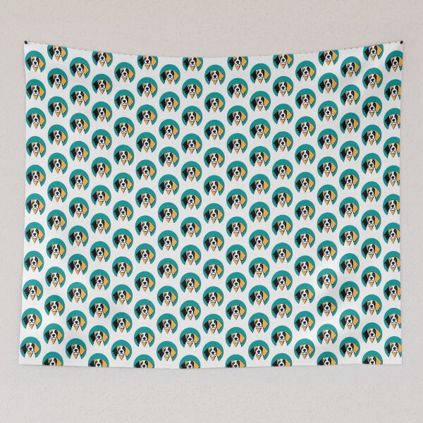Item preview, Dog Portrait in Turquoise Background. designed and sold by Belartee.