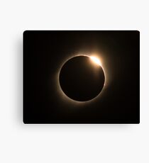 2017 Solar Eclipse - Diamond Ring Canvas Print
