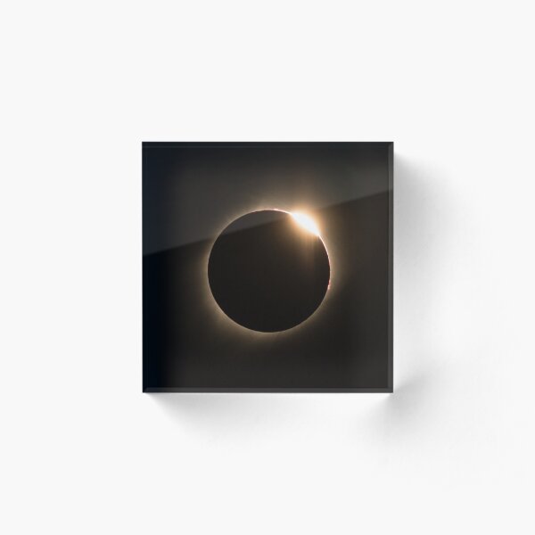 2017 Solar Eclipse - Diamond Ring Acrylic Block