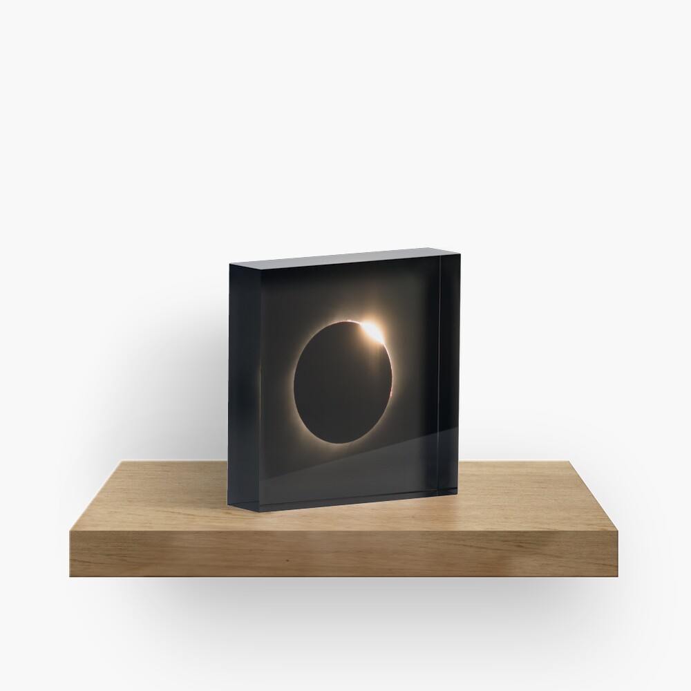 2017 Solar Eclipse - Diamond Ring Acrylic Block