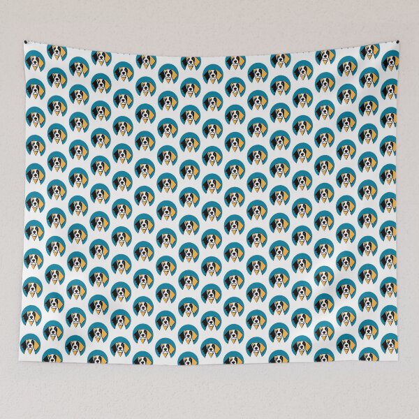 Item preview, Dog Portrait in Blue Background. designed and sold by Belartee.