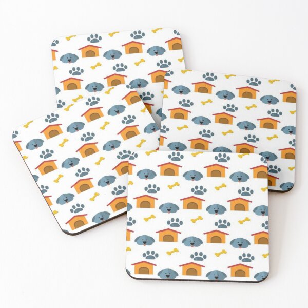 Item preview, MULTI PATTERN - DOG HOUSE-BONES-PAW PRINTS  designed and sold by CheeryDK.