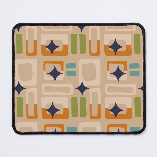 Item preview, Retro Core Aesthetic Geometric Rectangles And Cosmic Atomic Sparkle Stars Peach Yellow designed and sold by scorpiolane.