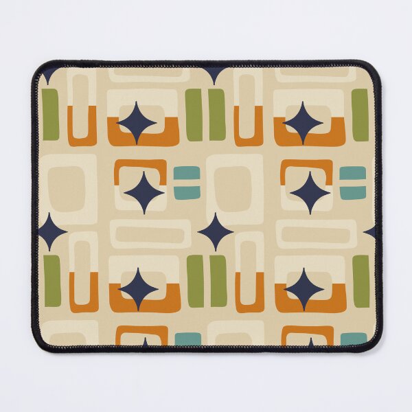 Item preview, Retro Core Aesthetic Geometric Rectangles And Cosmic Atomic Sparkle Stars Yellow designed and sold by scorpiolane.