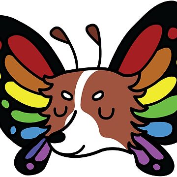 Artwork thumbnail, Rainbow Butterfly Papillon by Bountiful Bean