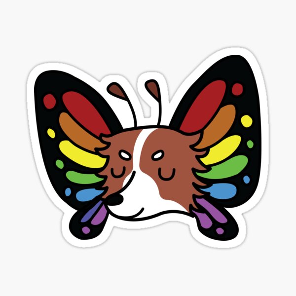 Rainbow Butterfly Papillon Sticker