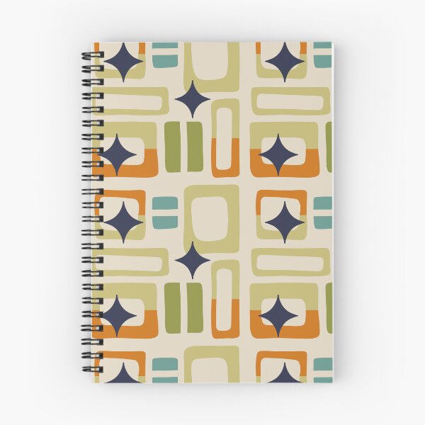Item preview, Retro Core Aesthetic Geometric Rectangles And Cosmic Atomic Sparkle Stars Green & Muted Yellow designed and sold by scorpiolane.