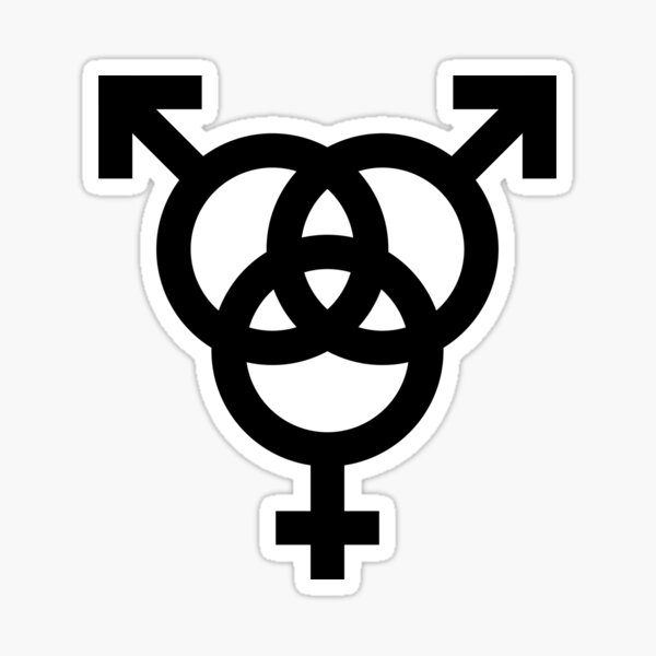 “Polyamorous MMF” Sticker for Sale by KinkyTease | Redbubble