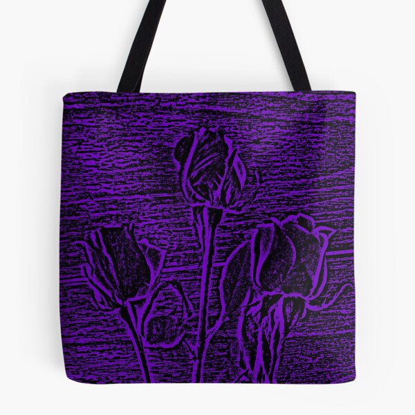Item preview, Roses in Purple and Black Textured Digitally Enhanced Photograph Art designed and sold by adriturner.