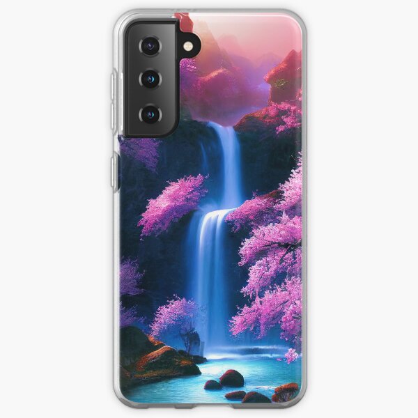 Cherry Blossom Waterfall Samsung Galaxy Soft Case
