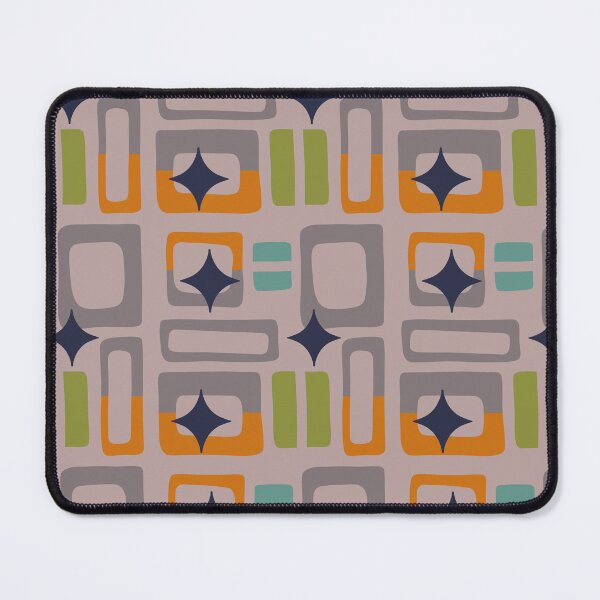 Item preview, Retro Core Aesthetic Geometric Rectangles And Cosmic Atomic Sparkle Stars Pink & Gray designed and sold by scorpiolane.