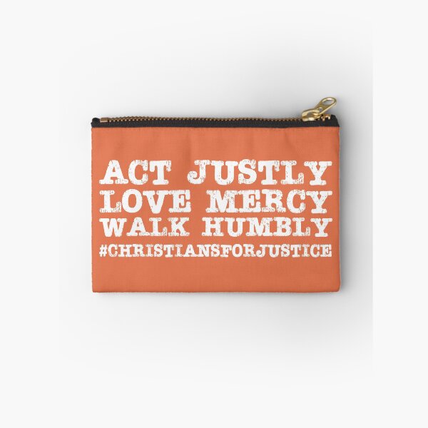 Item preview, Christians for Justice: Act Justly, Love Mercy, Walk Humbly (distressed white text) designed and sold by Ofeefee.