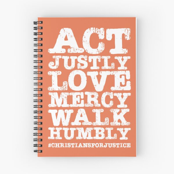 Item preview, Christians for Justice: Act Justly, Love Mercy, Walk Humbly (distressed white text) designed and sold by Ofeefee.