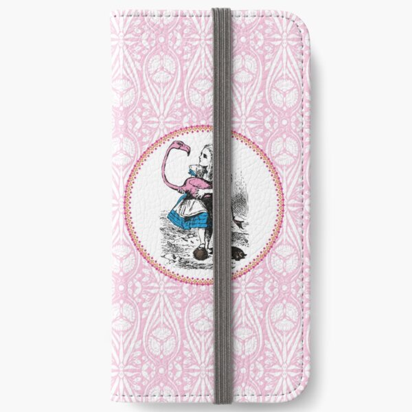 Alice in Wonderland | Alice Playing Croquet with a Flamingo and Hedgehogs | Vintage Alice | iPhone Wallet