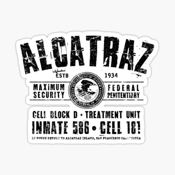Item preview, Alcatraz logo vintage inmate 586 cell 181 designed and sold by SERENAHANEK.