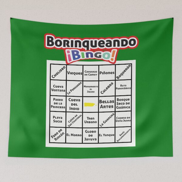 Item preview, Borinqueando Bingo Funny Puerto Rico Interactive Game designed and sold by ShikitaMakes.