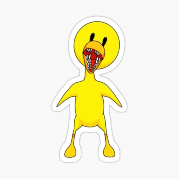 Yellow Rainbow Friends Fan art Sticker for Sale by DrawForFunYt