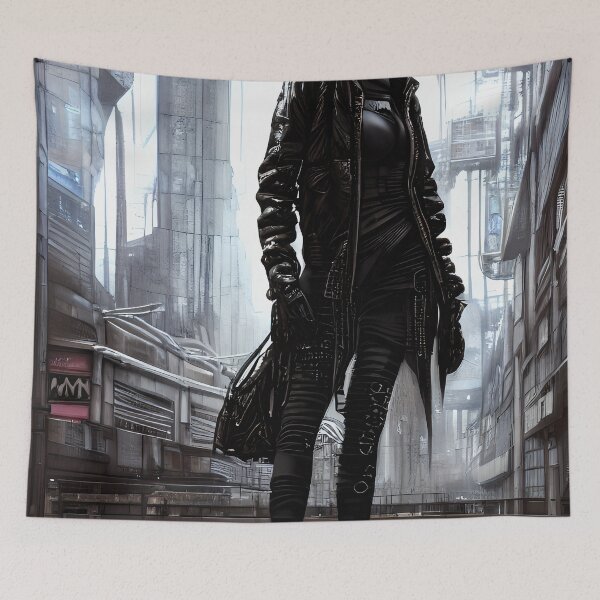 Item preview, Cyberpunk Bounty Hunter designed and sold by HellsBrew.