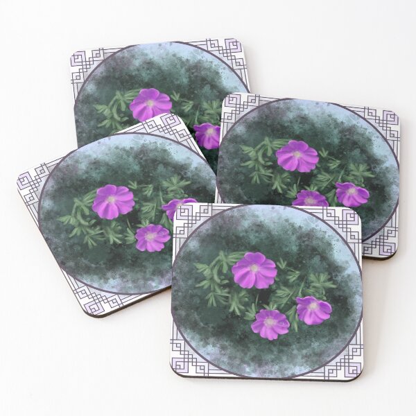 Item preview, Geranium - Cranesbill - with Border designed and sold by Spennig Aisling Art.