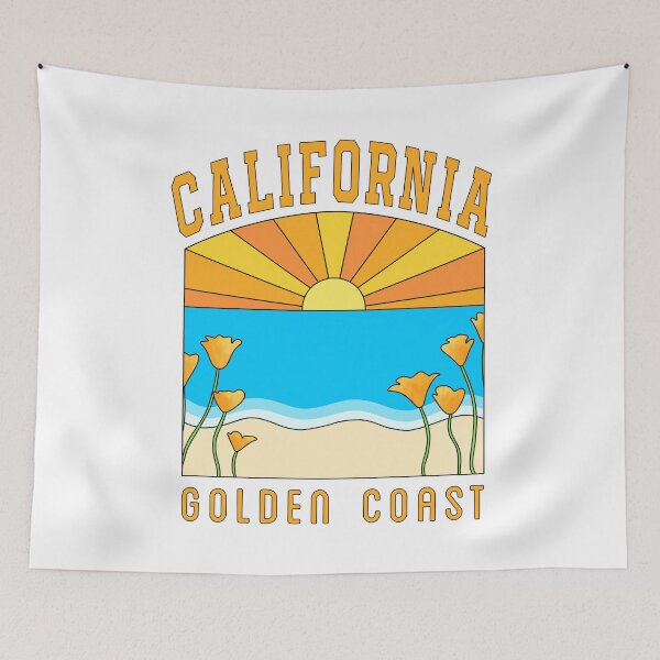 Item preview, California Golden State Beach Sunset designed and sold by honeybutterfly.