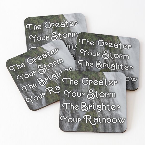 Item preview, The Greater Your Storm, The Brighter Your Rainbow - Inspirational Quote, Burney Falls Photography designed and sold by Lucidesigns.
