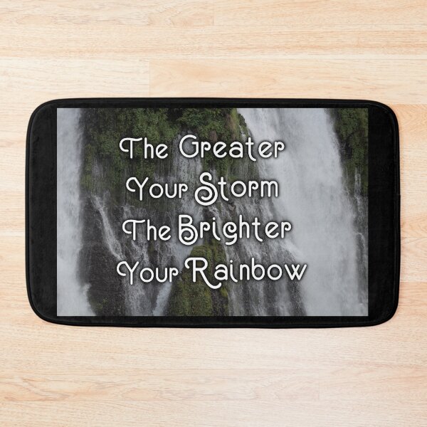 Item preview, The Greater Your Storm, The Brighter Your Rainbow - Inspirational Quote, Burney Falls Photography designed and sold by Lucidesigns.