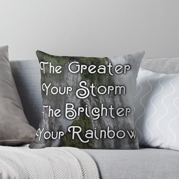 Item preview, The Greater Your Storm, The Brighter Your Rainbow - Inspirational Quote, Burney Falls Photography designed and sold by Lucidesigns.